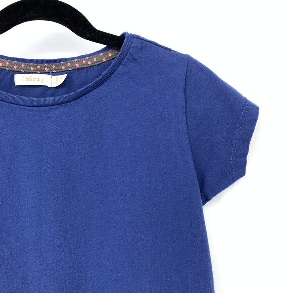 Sfera Short Sleeve Crew Neck T-Shirt Girls Size 8-9 Blue - Picture 3 of 6